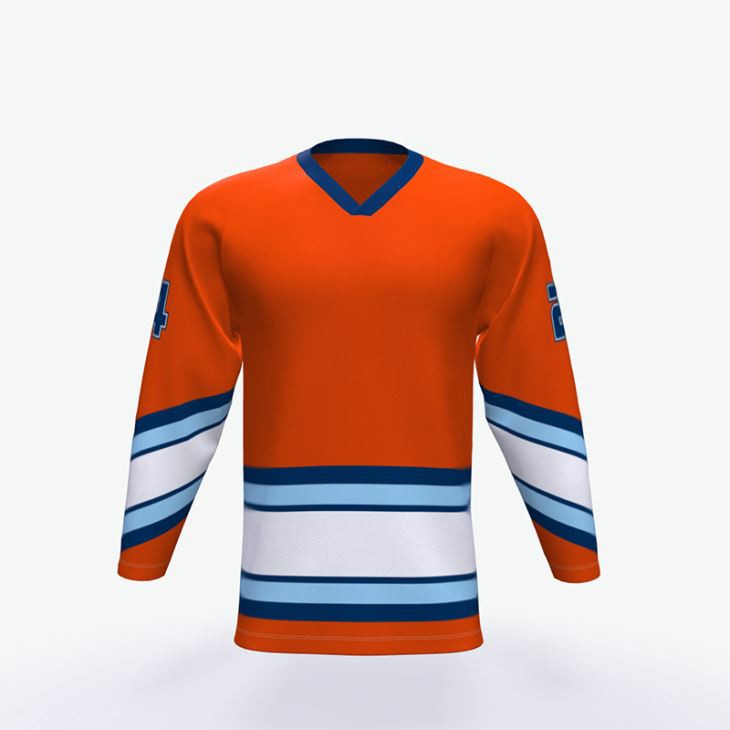 Thăng hoa v cổ áo hockey Jersey